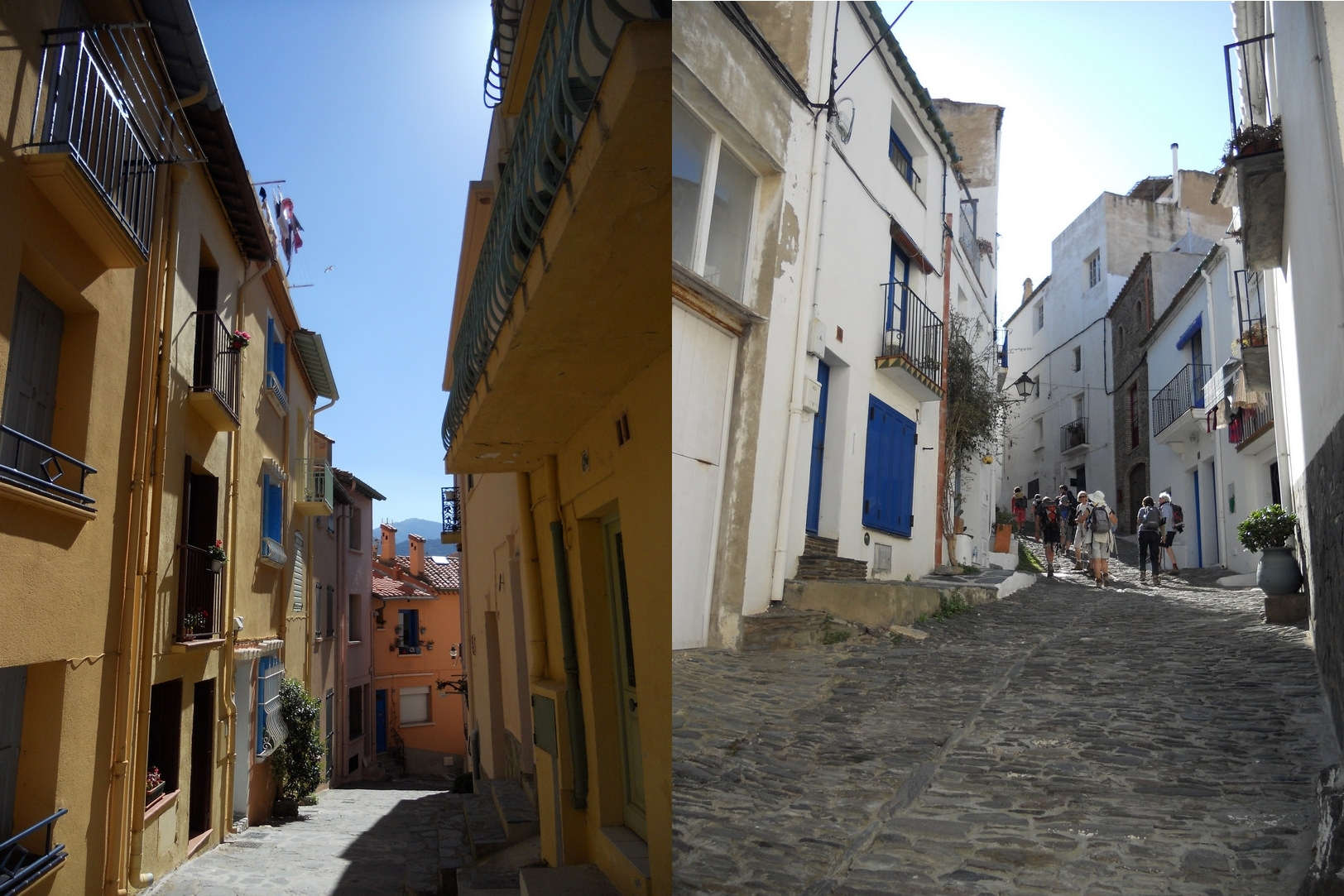 Ruelles, colorée à Collioure et d’une blancheur immaculée à Cadaquès (9 et 13 avril 2017)