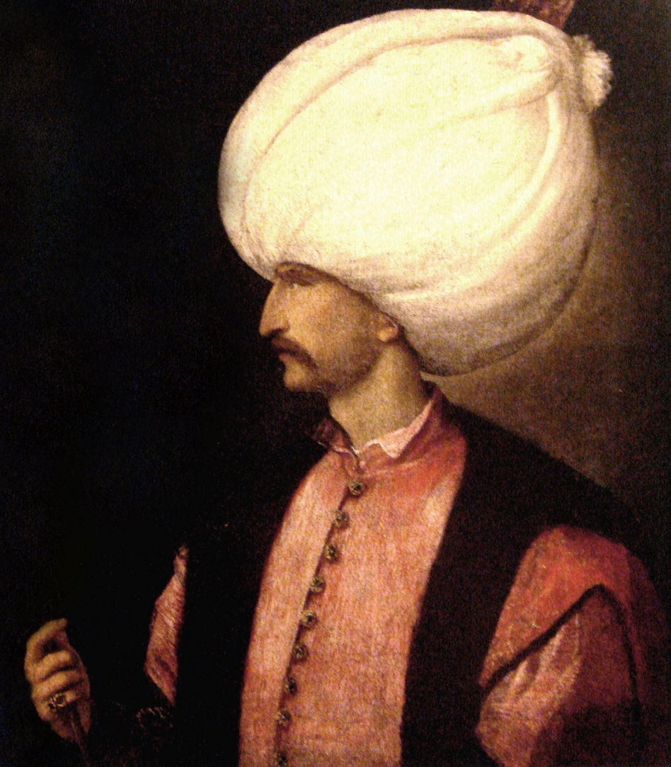(Francois I et le sultan Soliman autour de 1530) peint par le Titien : partie droite du tableau