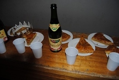 les galettes et le cidre en attente